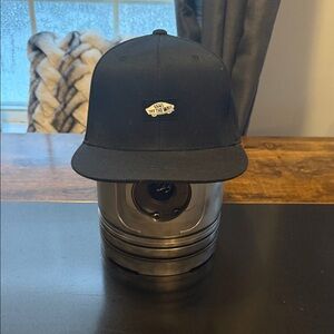 Vans Black 'Off The Wall' Flat Brim Hat
